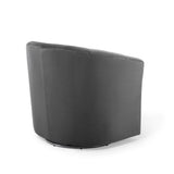 Hadley Performance Velvet Swivel Armchair in Charcoal