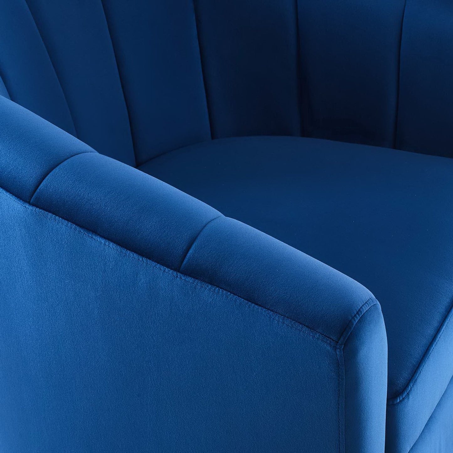 Prospect Performance Velvet Swivel Armchair by Furniture For America