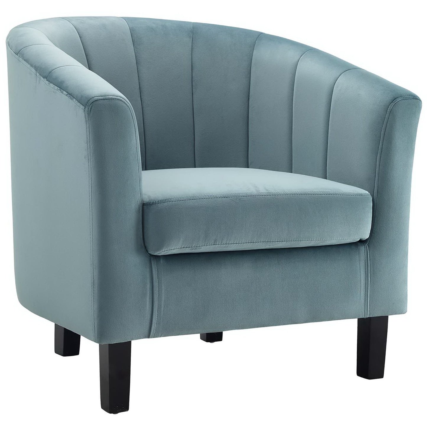 Prospect Channel Tufted Performance Velvet Armchair Set of 2 by Furniture For America