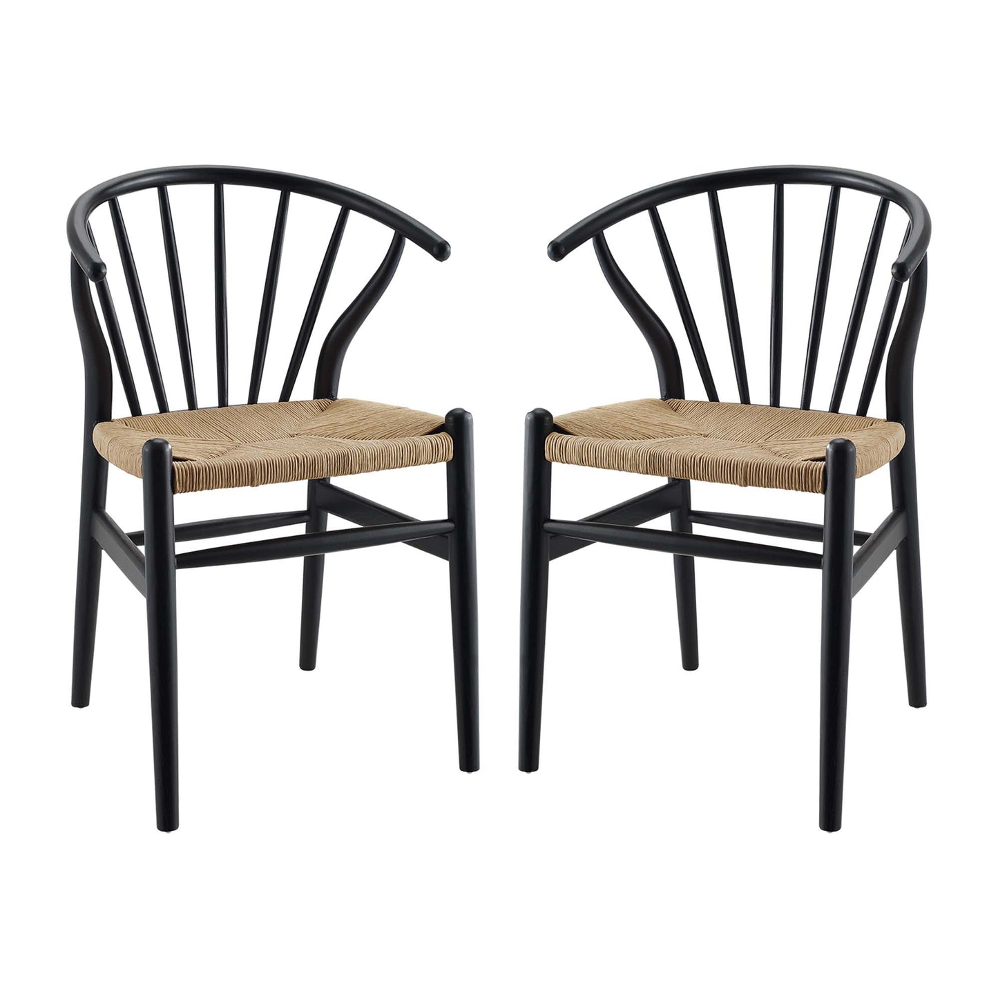 Flourish Spindle Wood Dining Side Chair Set of 2 by Furniture For America