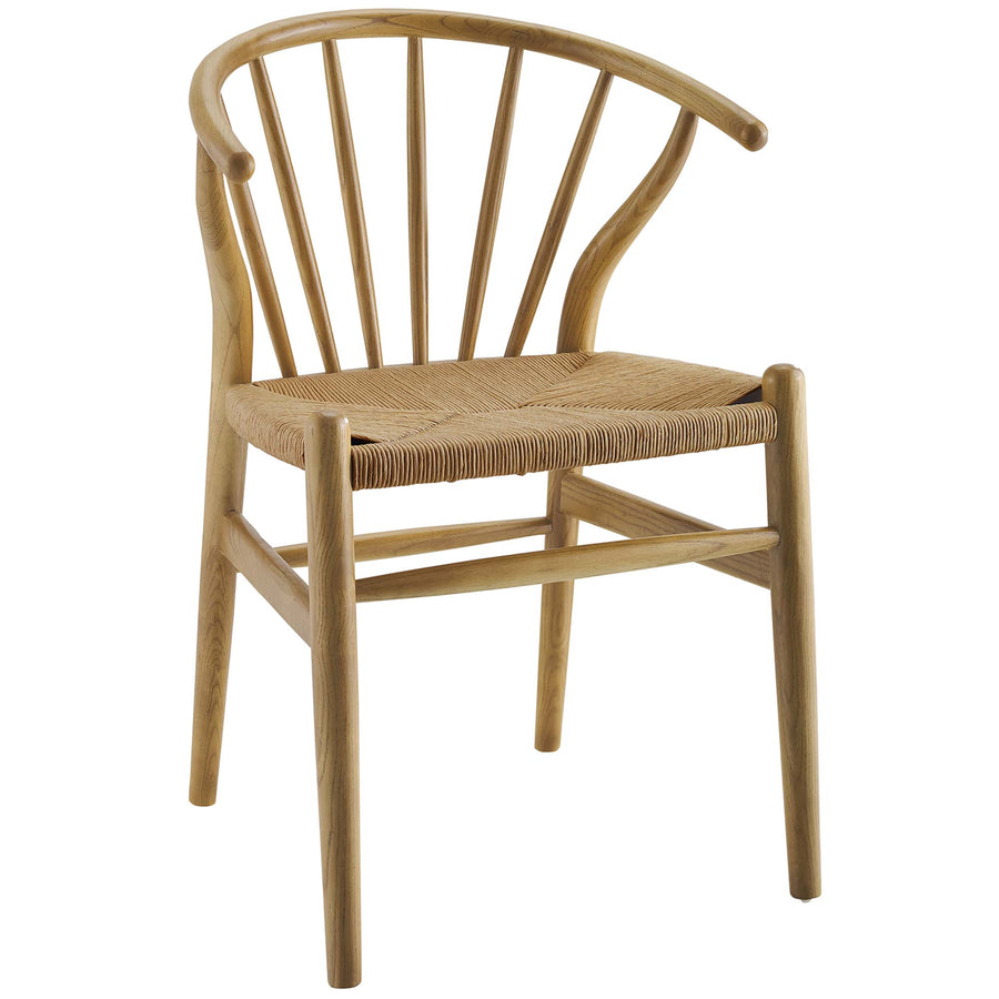 Elliot Spindle Wood Dining Side Chair Set of 2 in Natural