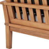 Cove Outdoor Patio Teak Sofa in Natural Gray