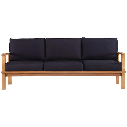 Marina Outdoor Patio Teak Sofa by Furniture for America