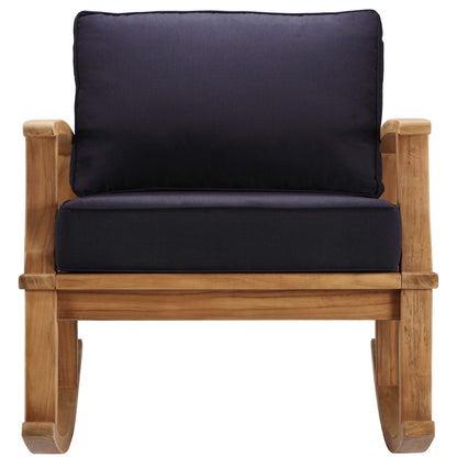 Marina Outdoor Patio Teak Rocking Chair by Furniture For America