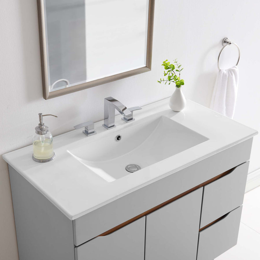 Calla 36" Bathroom Sink in White