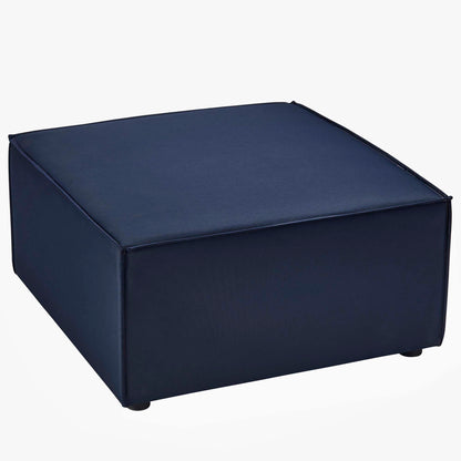 Saybrook Outdoor Patio Upholstered Sectional Sofa Ottoman by Furniture For America