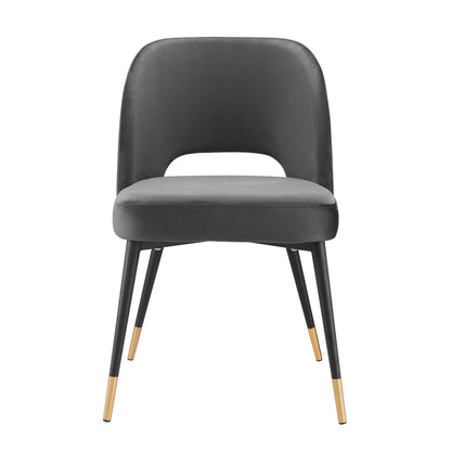 Rouse Performance Velvet Dining Side Chair by Furniture for America