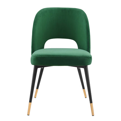 Rouse Performance Velvet Dining Side Chair by Furniture for America