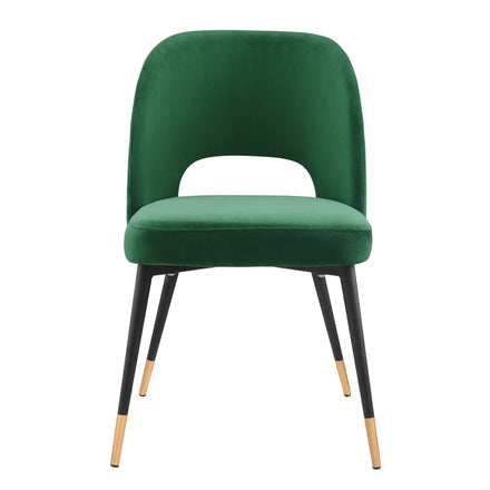 Rouse Performance Velvet Dining Side Chair in Emerald