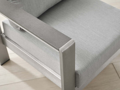 Shore SunbrellaÂ® Fabric Aluminum Outdoor Patio Armchair by Furniture For America