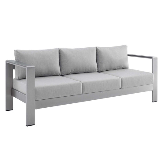Shore SunbrellaÂ® Fabric Aluminum Outdoor Patio Sofa by Furniture for America