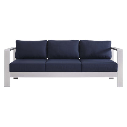 Shore SunbrellaÂ® Fabric Aluminum Outdoor Patio Sofa by Furniture for America