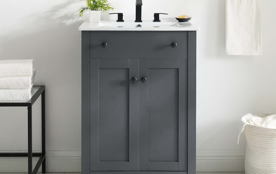 Copal 24" Bathroom Vanity in Gray White