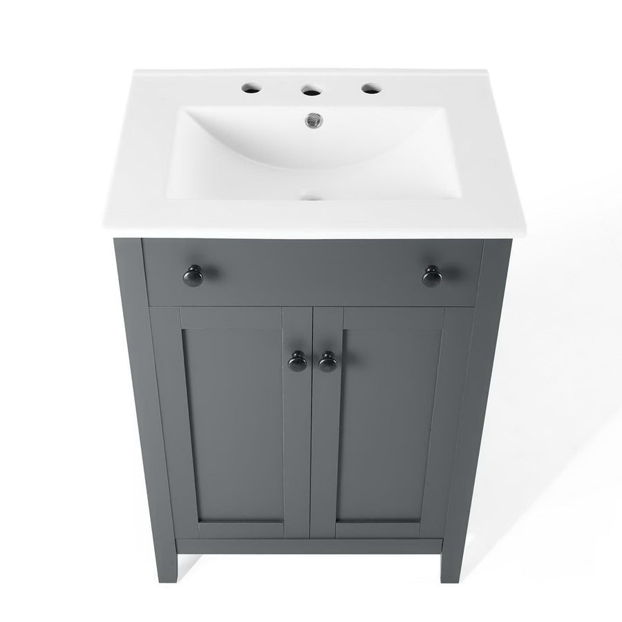 Copal 24" Bathroom Vanity in Gray White