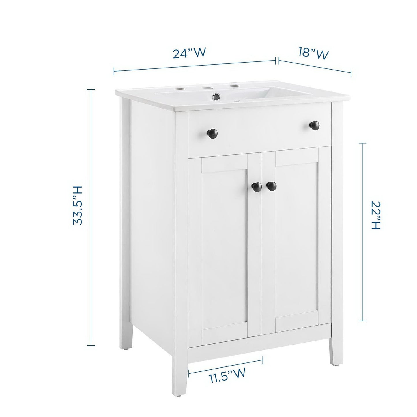 Nantucket 24" Bathroom Vanity by Furniture For America