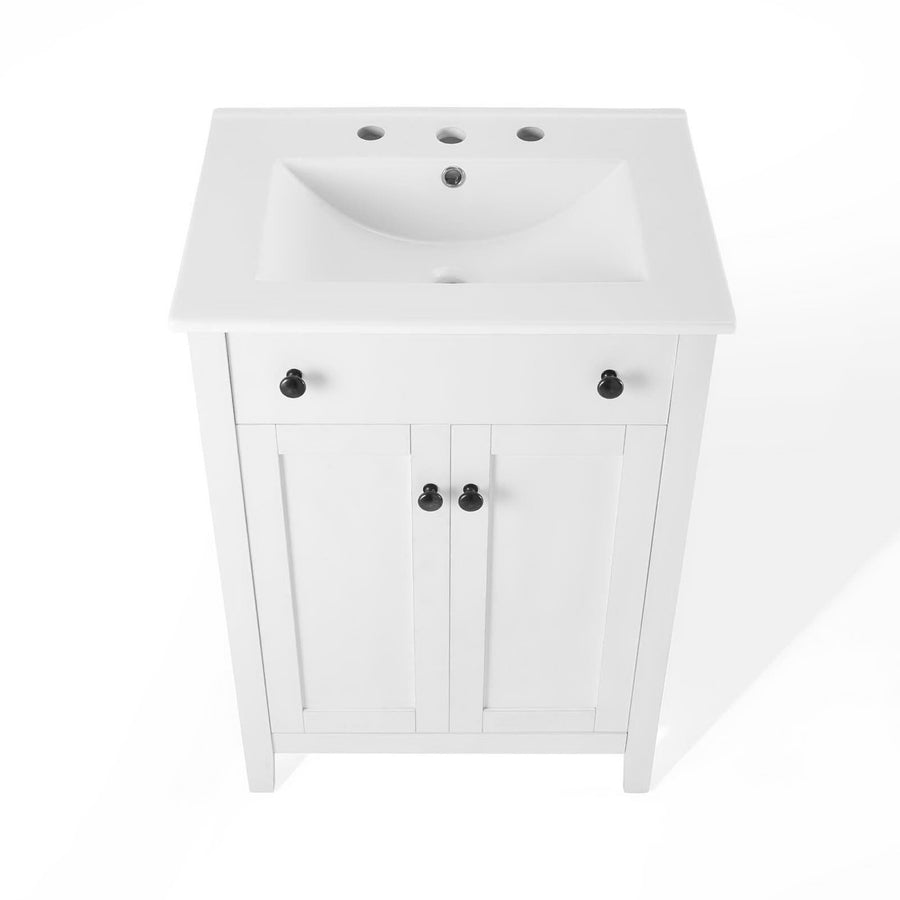 Copal 24" Bathroom Vanity in White White