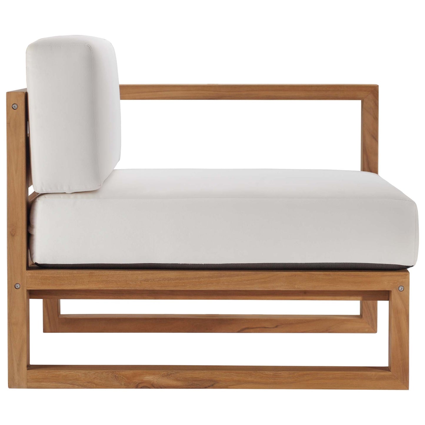 Upland 4-Piece Outdoor Patio Teak Wood Sectional Sofa Set by Furniture For America
