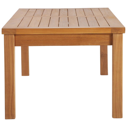Upland 4-Piece Outdoor Patio Teak Wood Furniture Set in Natural White