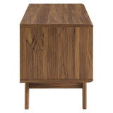 Verity Vinyl Record Display Stand in Walnut White