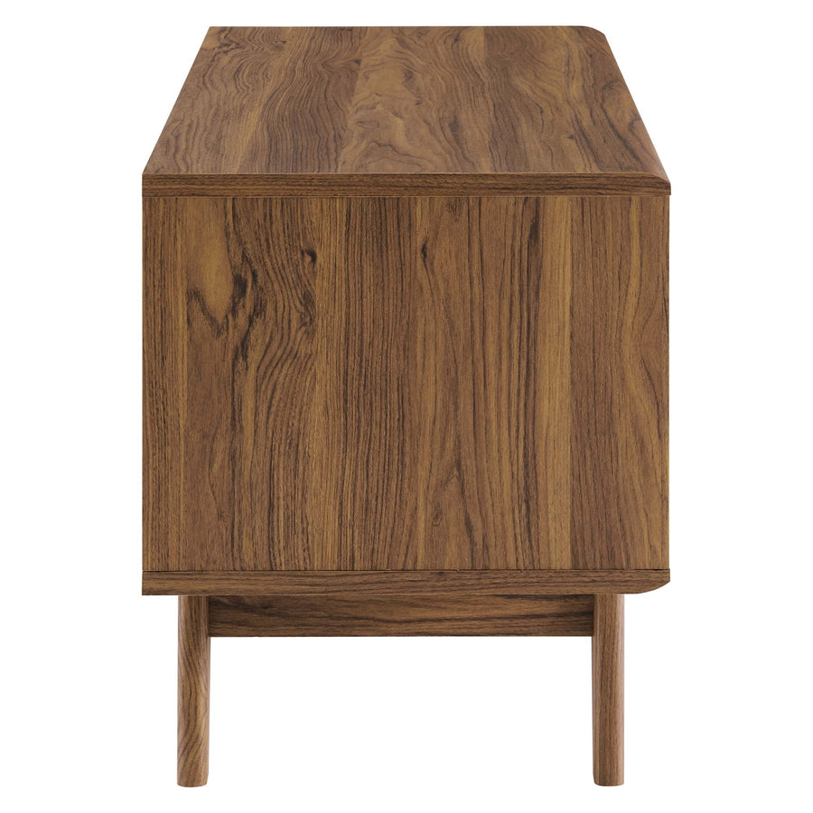Verity Vinyl Record Display Stand in Walnut White
