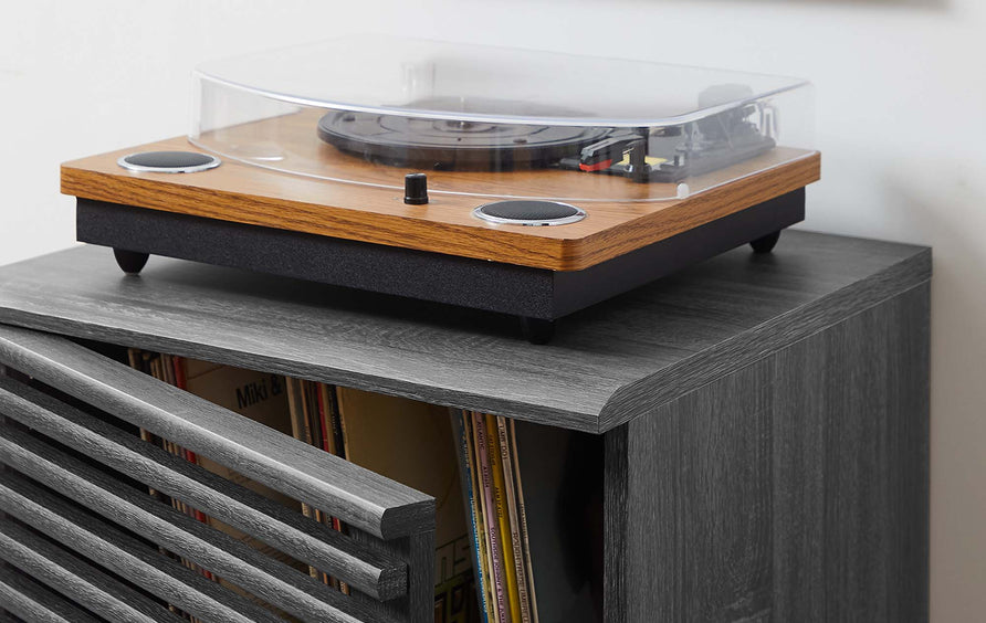 Vera Vinyl Record Display Stand in Charcoal