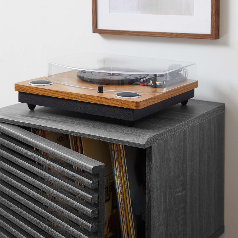 Vera Vinyl Record Display Stand in Charcoal