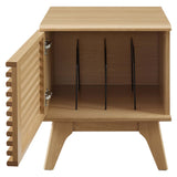 Vera Vinyl Record Display Stand in Oak