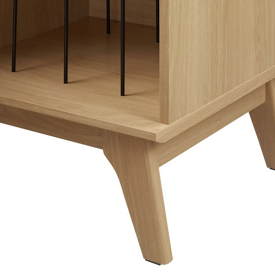 Vera Vinyl Record Display Stand in Oak