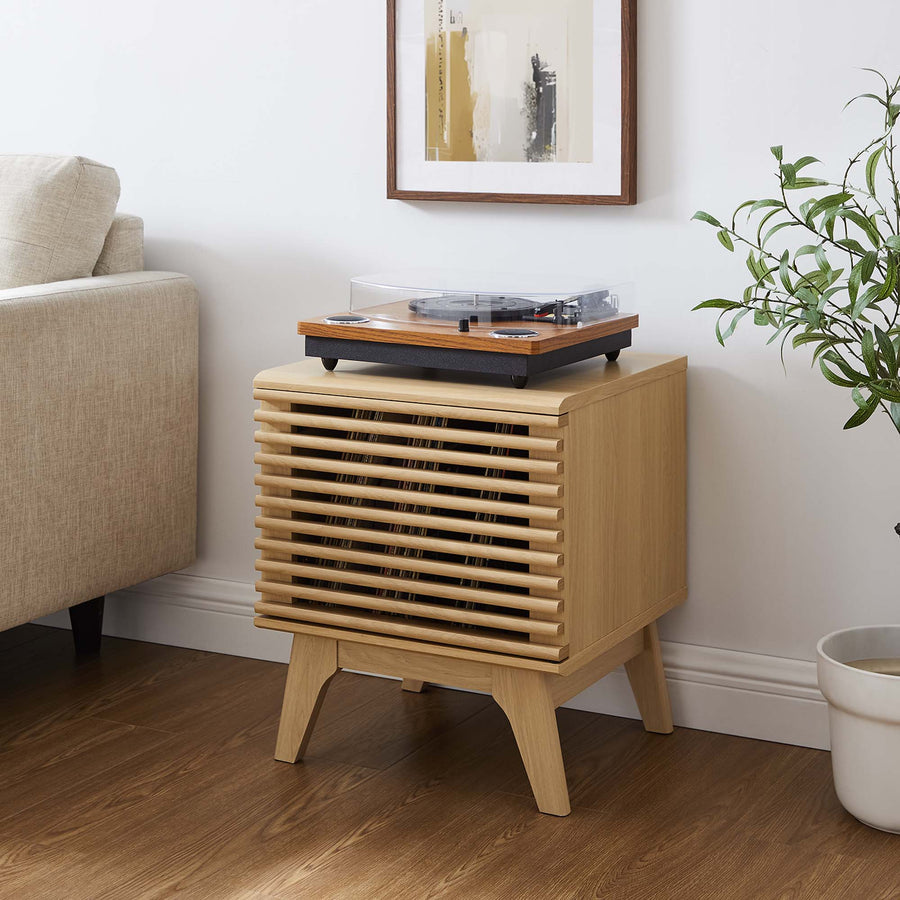 Vera Vinyl Record Display Stand in Oak