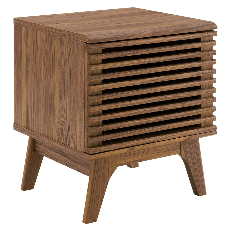 Vera Vinyl Record Display Stand in Walnut