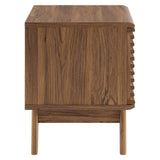 Vera Vinyl Record Display Stand in Walnut
