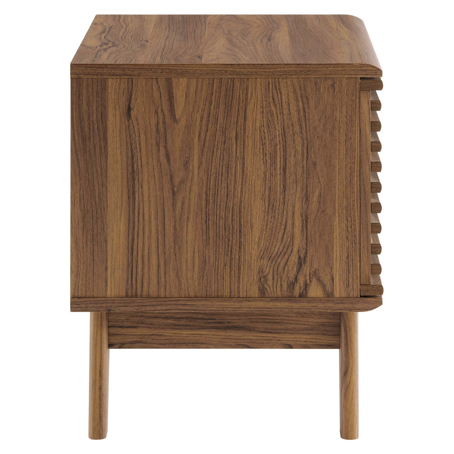 Vera Vinyl Record Display Stand in Walnut