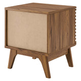 Vera Vinyl Record Display Stand in Walnut