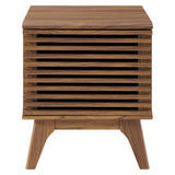 Vera Vinyl Record Display Stand in Walnut