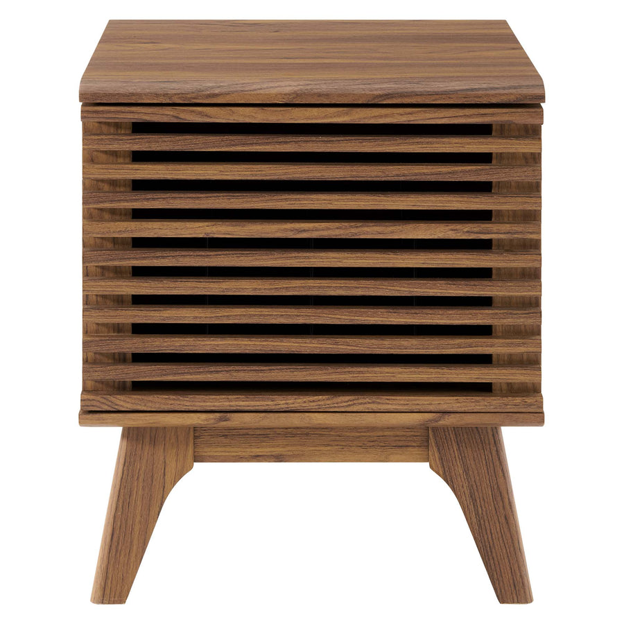 Vera Vinyl Record Display Stand in Walnut