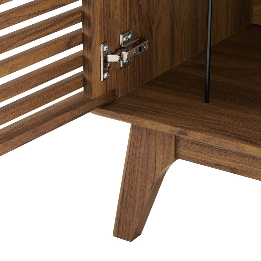 Vera Vinyl Record Display Stand in Walnut