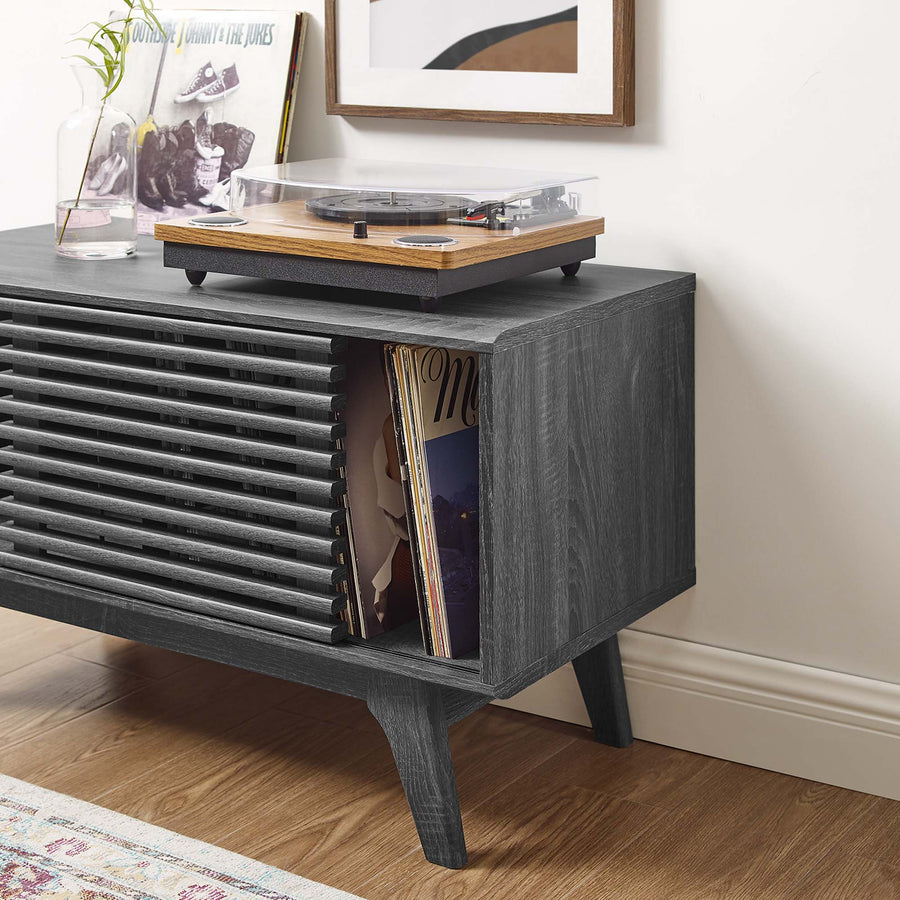 Vera Vinyl Record Display Stand in Charcoal