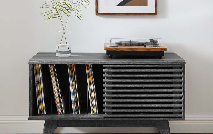 Vera Vinyl Record Display Stand in Charcoal