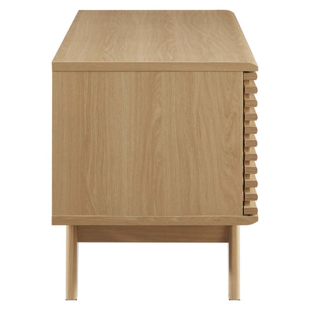 Render Vinyl Record Display Stand in Oak