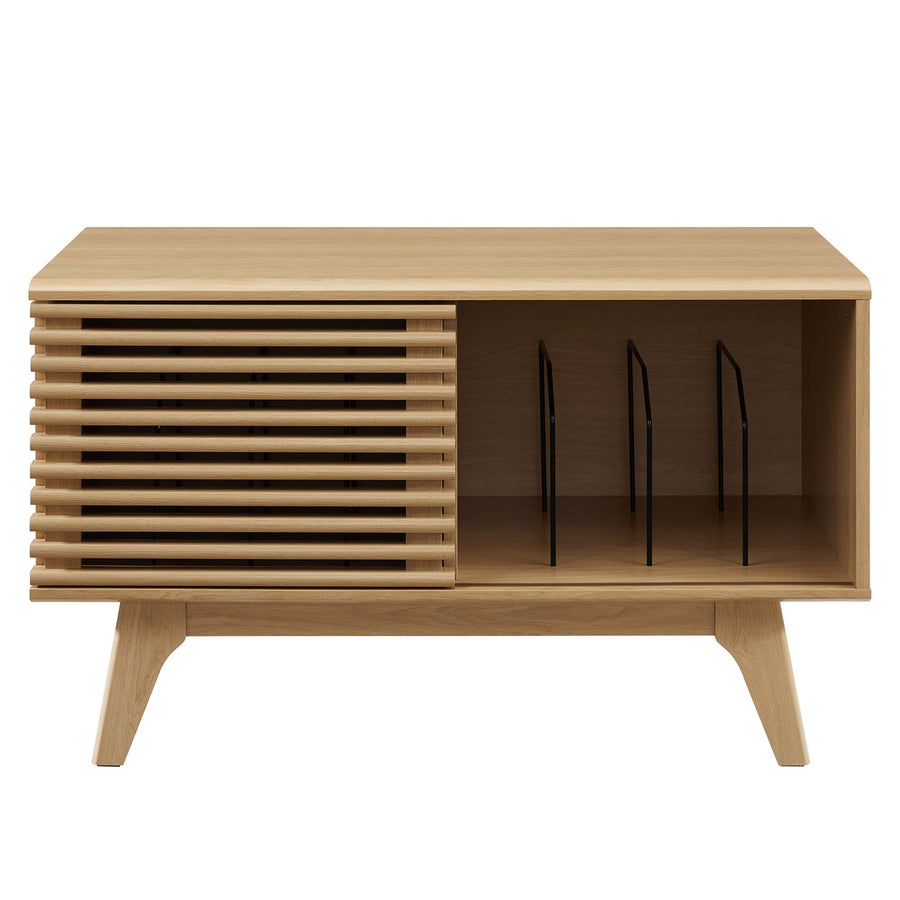 Vera Vinyl Record Display Stand in Oak