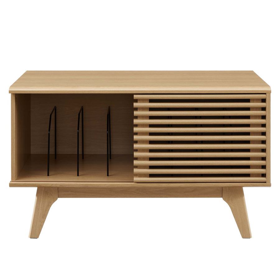 Vera Vinyl Record Display Stand in Oak