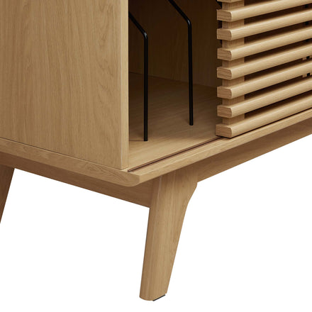 Render Vinyl Record Display Stand in Oak