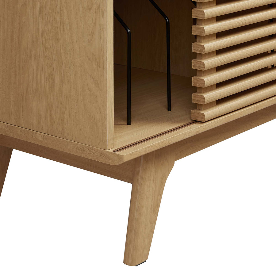 Vera Vinyl Record Display Stand in Oak