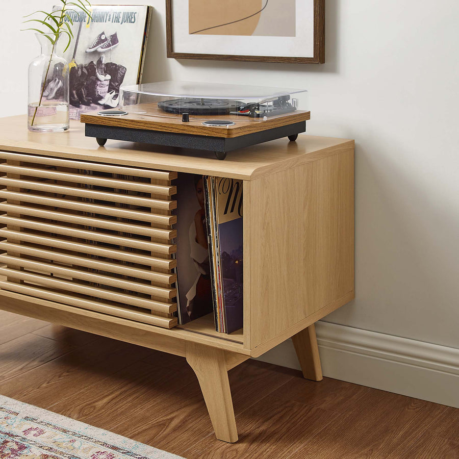 Vera Vinyl Record Display Stand in Oak