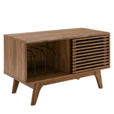 Vera Vinyl Record Display Stand in Walnut