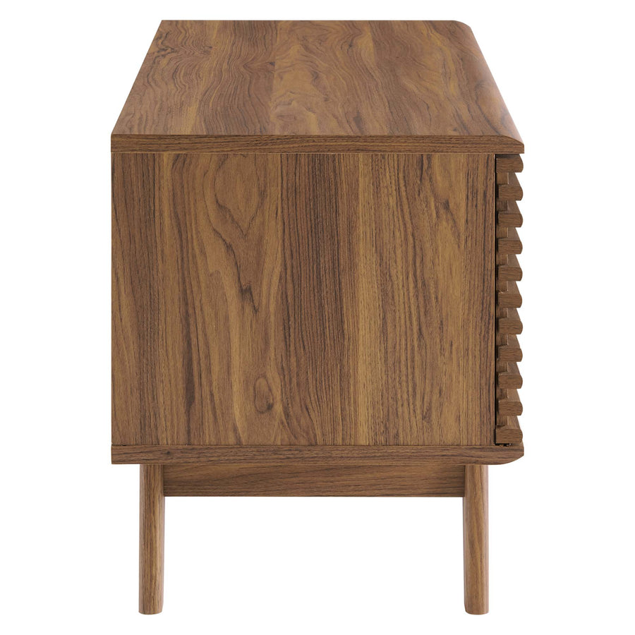 Vera Vinyl Record Display Stand in Walnut