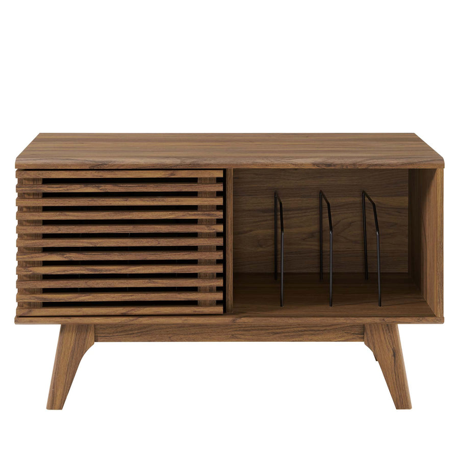 Vera Vinyl Record Display Stand in Walnut