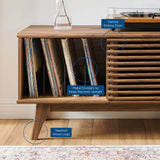 Vera Vinyl Record Display Stand in Walnut