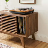 Vera Vinyl Record Display Stand in Walnut
