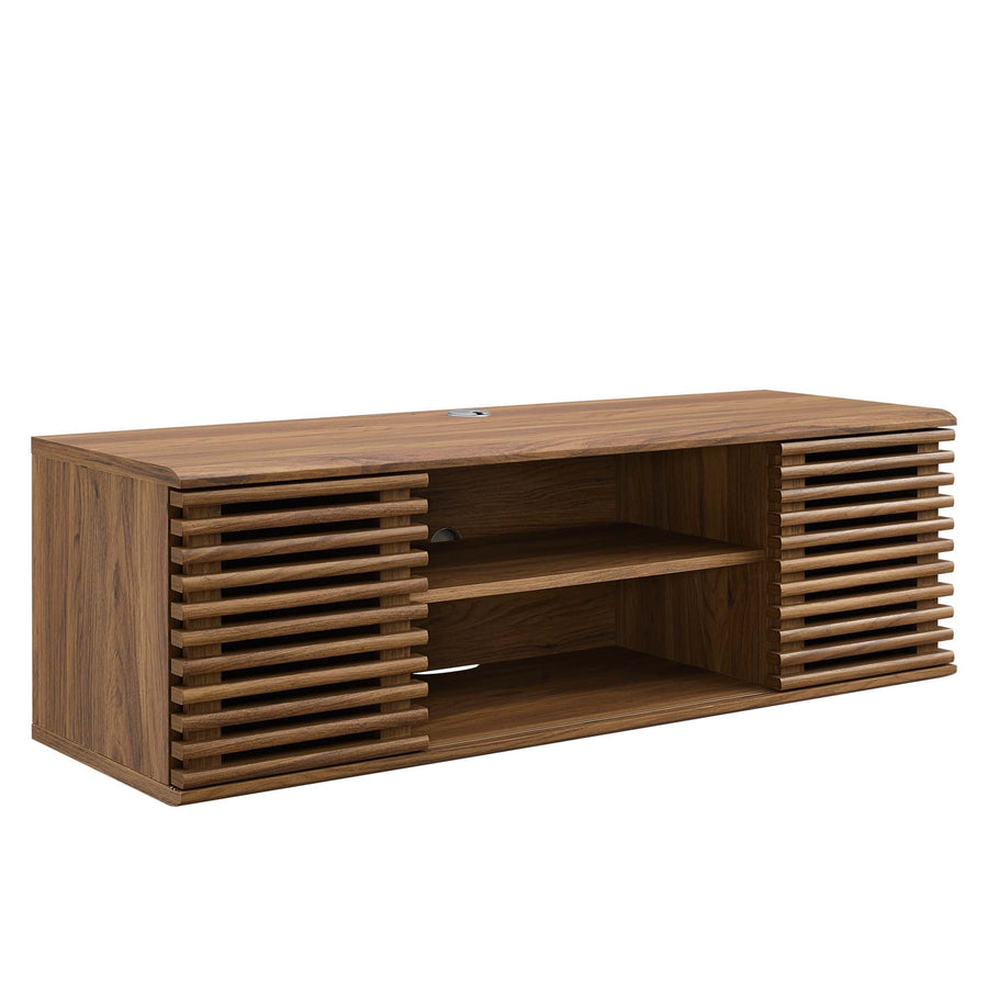 Vera 46" Wall-Mount Media Console TV Stand in Walnut